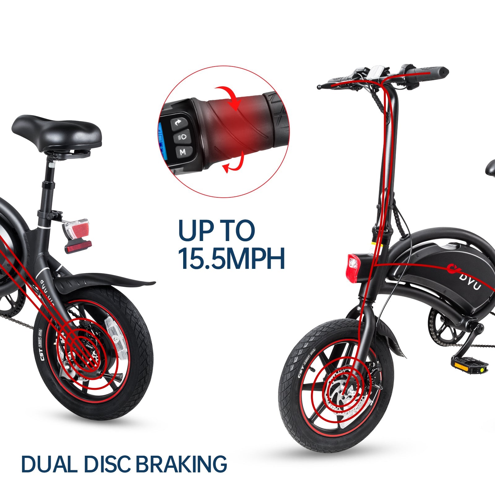 DYU D3+ 14 Inch Electric Mini Bike Folding Electric Bikes stores that sell electric bikes