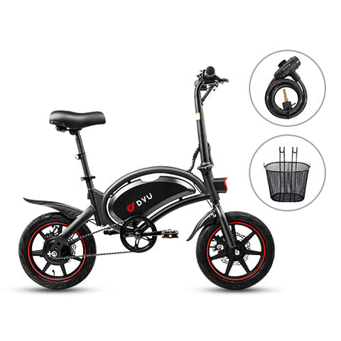 D3F 14 Inch Electric Mini Bike Folding Ebike with lock & front basket 8% off, dyu d3f 14 inch mini folding electric bike accessories，	 dyu d3f 14 inch mini folding electric bike amazon，	 dyu d3f 14 inch mini folding electric bike assembly